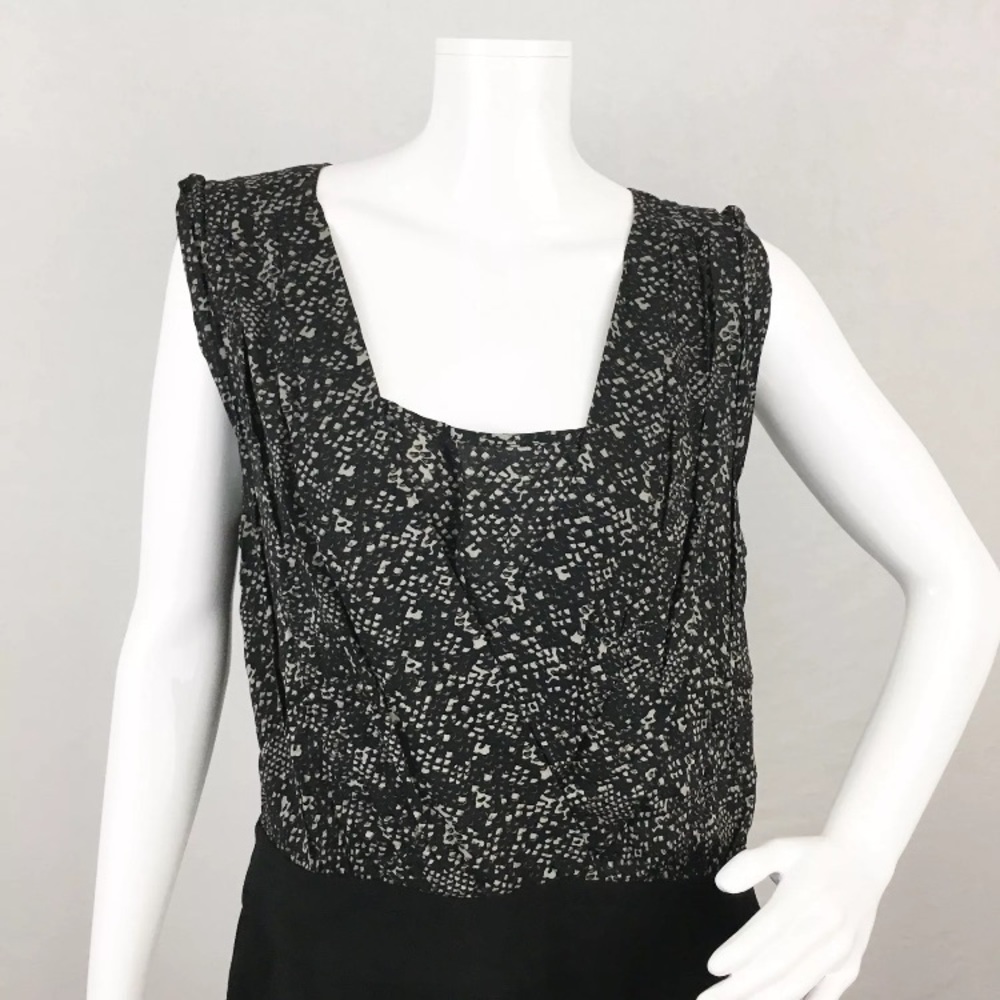 Ann Taylor LOFT career dress black snake print zip - Picture 2 of 8